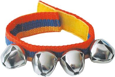 Buntes Schellenband mit 4 Schellen