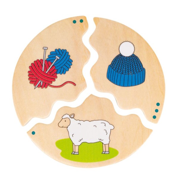 So entsteht das! Puzzle zur Verarbeitung und Fertigung von Produkten bei SENIOPRIMA
