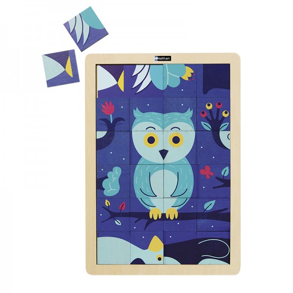 Magisches Puzzle - Eule und Pinguin