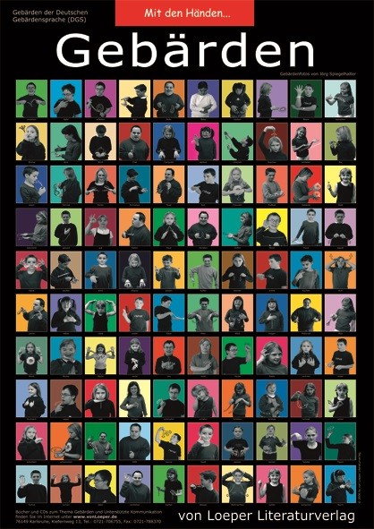 Das Gebärdenposter zzgl. Hülsenversand € 6,90 in DE