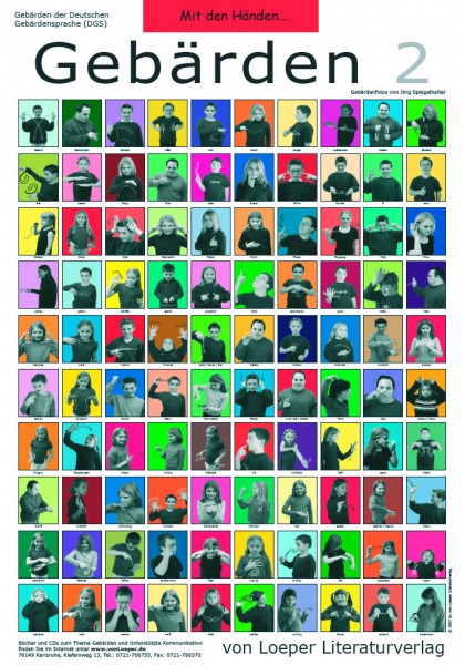 Gebärdenposter 2 - zzgl. Hülsenversand € 6,90 in DE